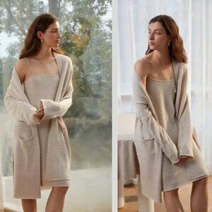 W.Cashmere Tan Evan Linen Cashmere Cardigan S 20293